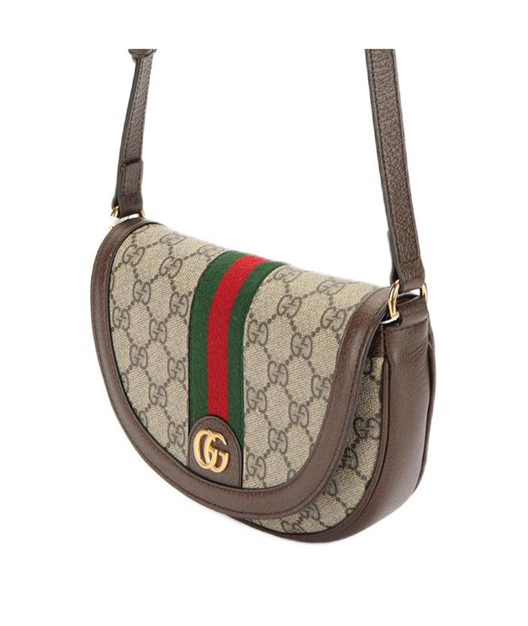 GUCCI Бежевая тканевая сумка через плечо, фото 2