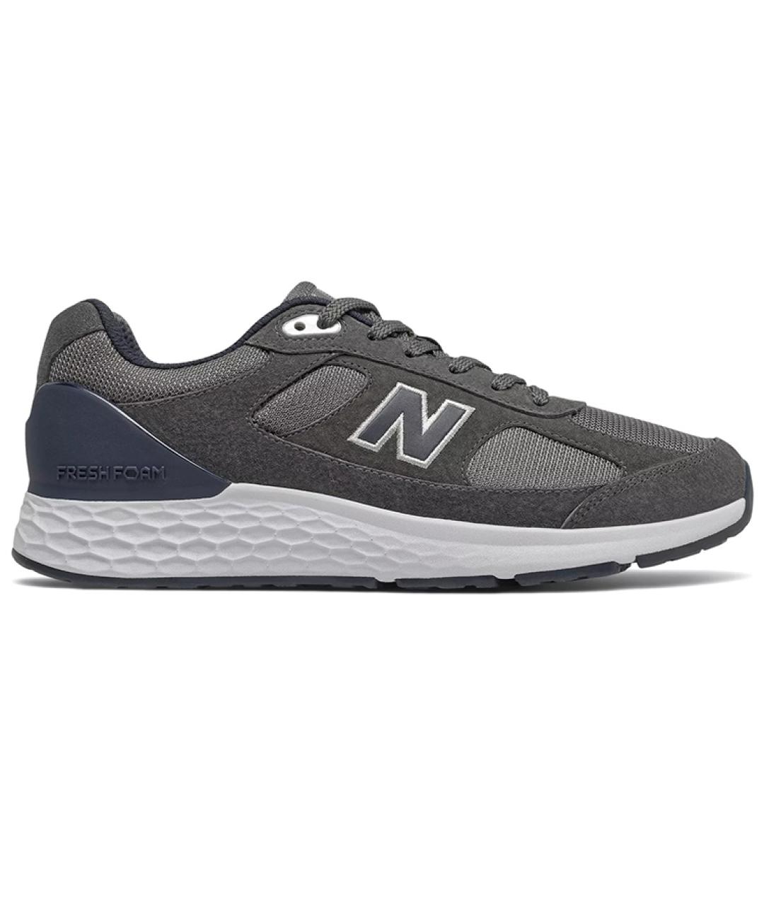 NEW BALANCE Серые замшевые низкие кроссовки / кеды, фото 2