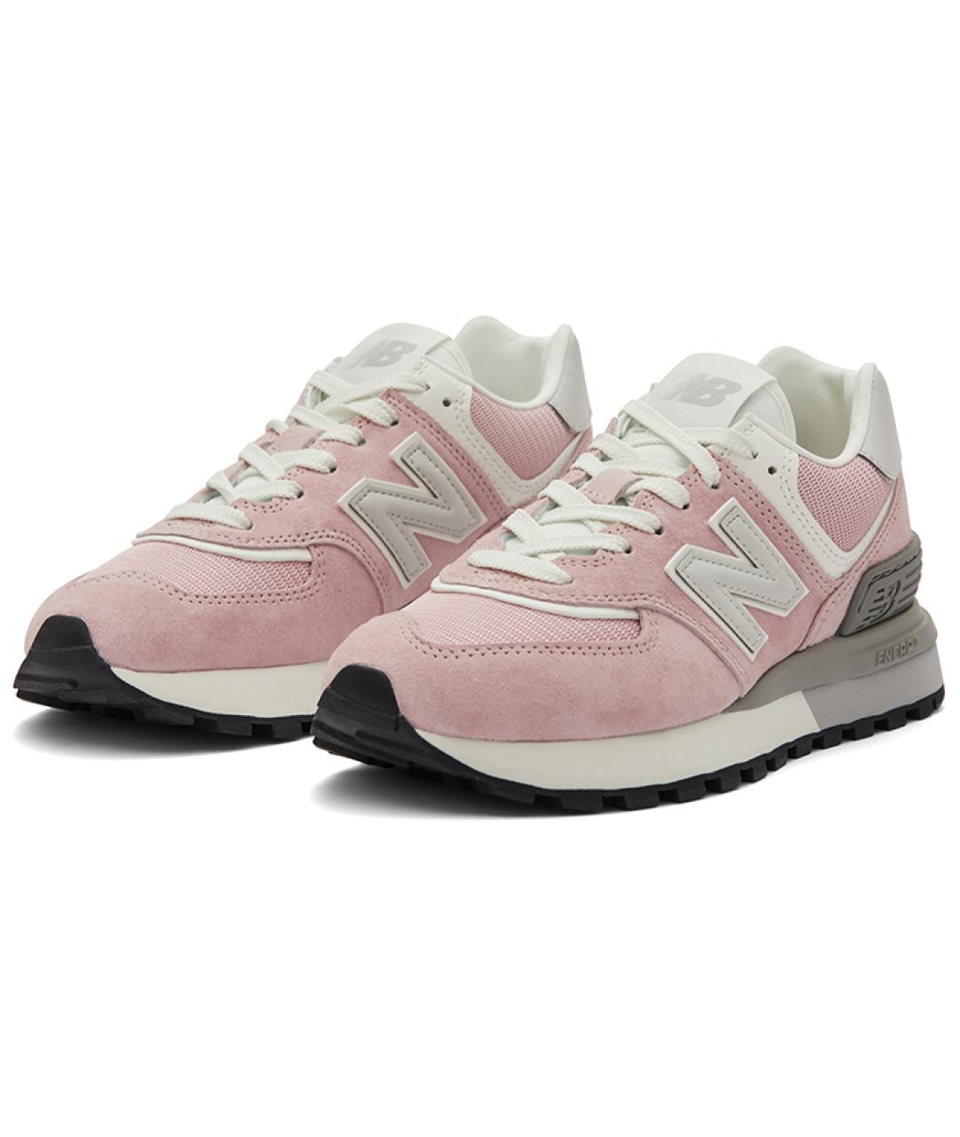 NEW BALANCE Розовые замшевые кроссовки, фото 3