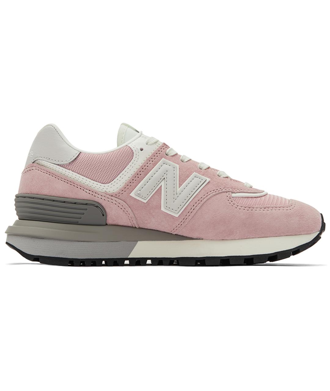 NEW BALANCE Розовые замшевые кроссовки, фото 2