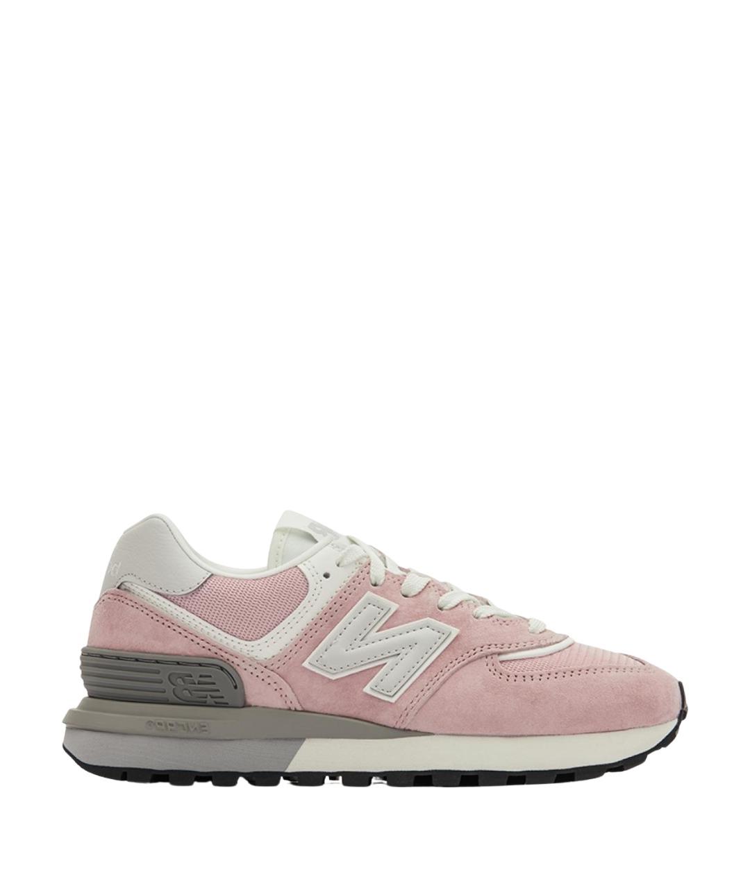 NEW BALANCE Розовые замшевые кроссовки, фото 1