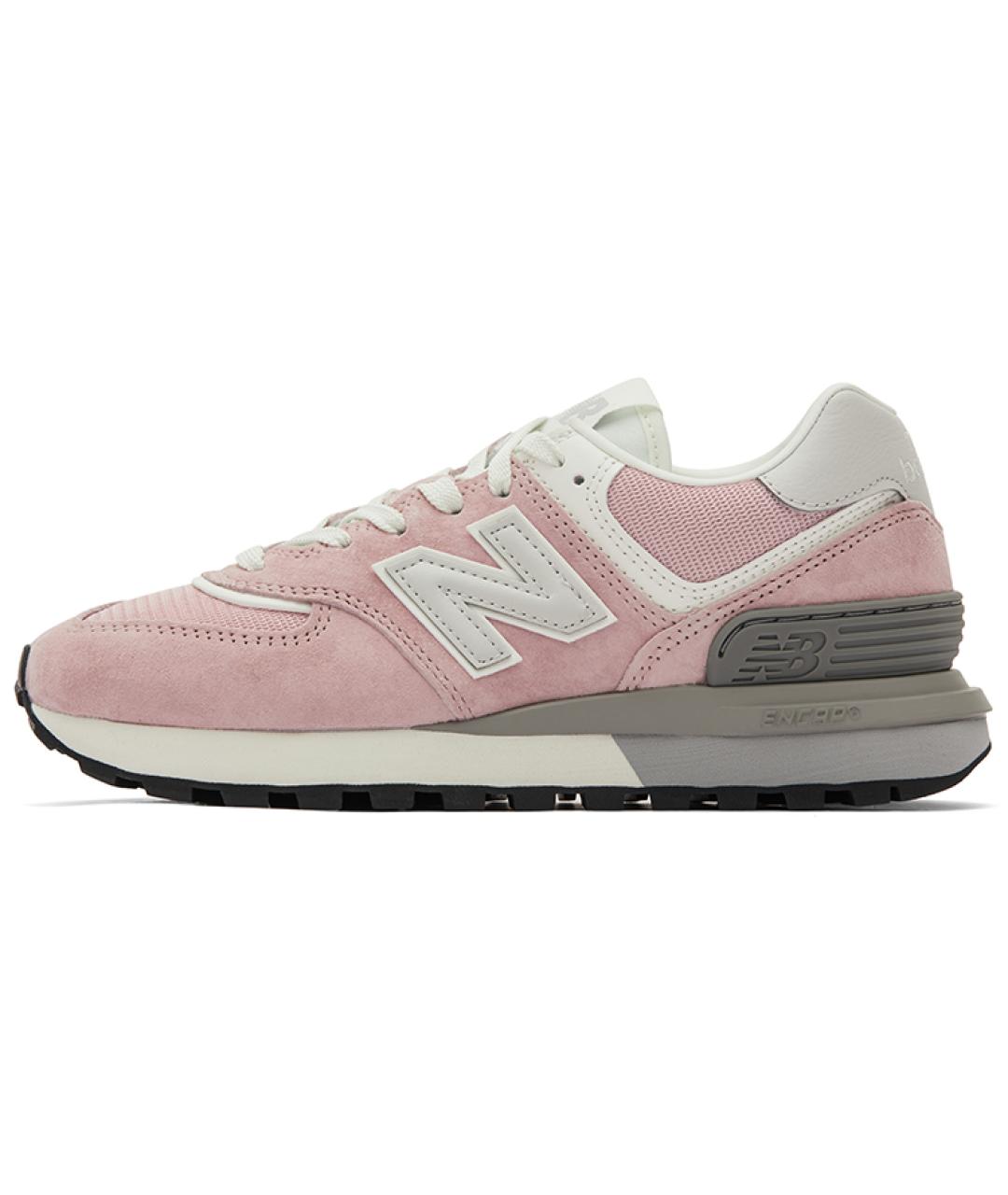 NEW BALANCE Розовые замшевые кроссовки, фото 8