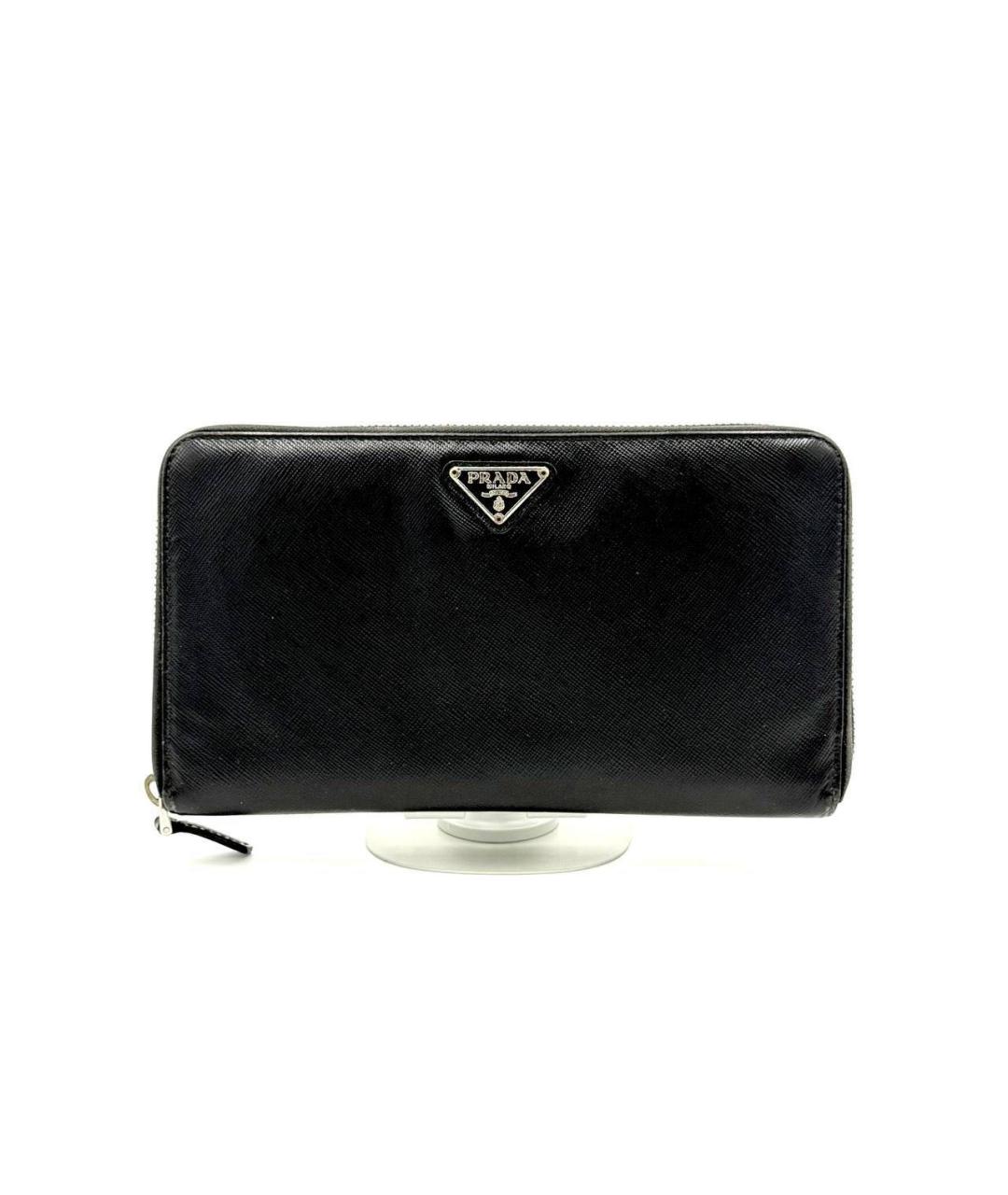 PRADA Черный кожаный кошелек, фото 5
