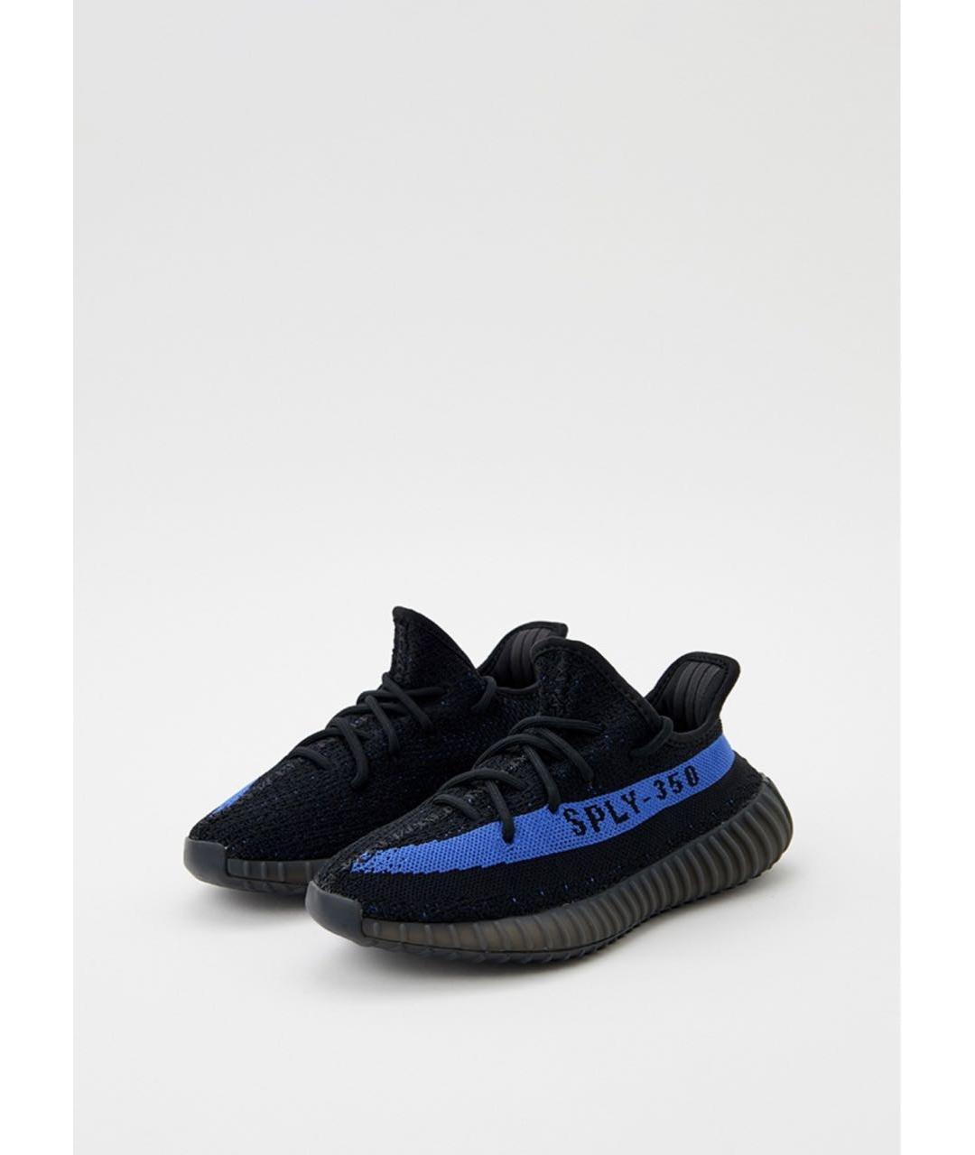 ADIDAS YEEZY Черные текстильные низкие кроссовки / кеды, фото 2