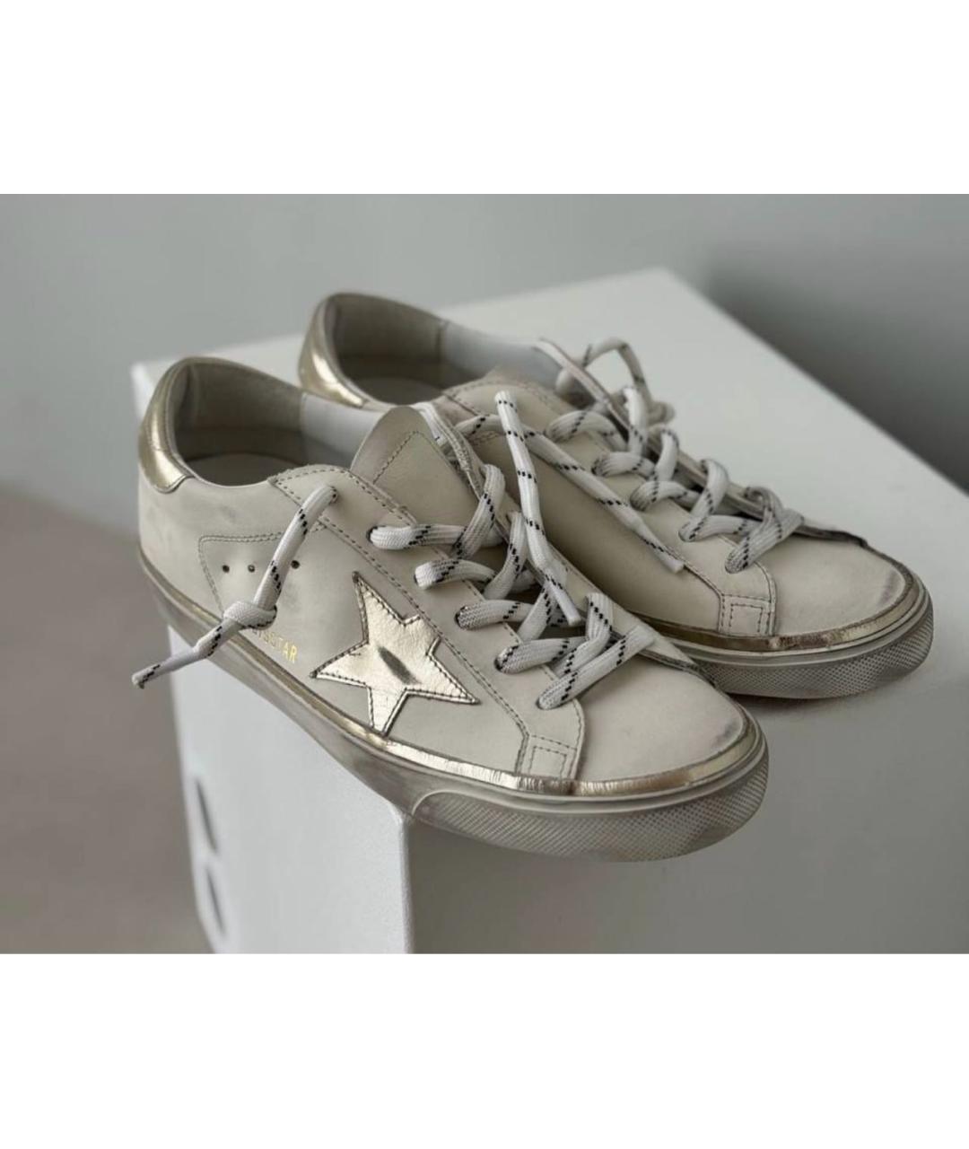 GOLDEN GOOSE DELUXE BRAND Белые кожаные кеды, фото 3