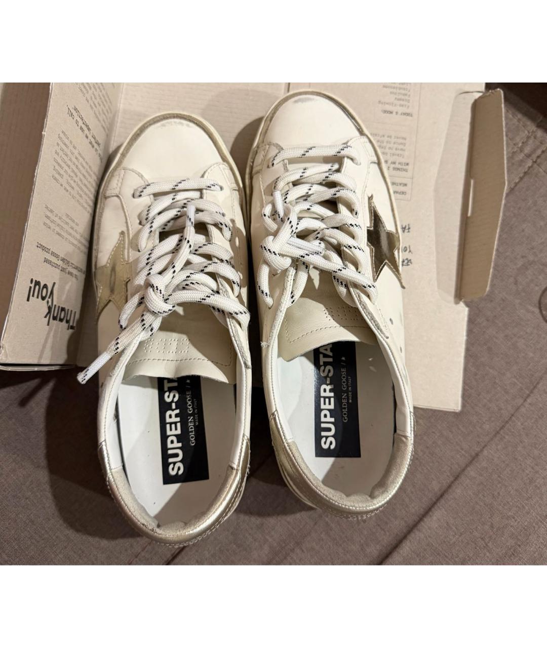 GOLDEN GOOSE DELUXE BRAND Белые кожаные кеды, фото 2