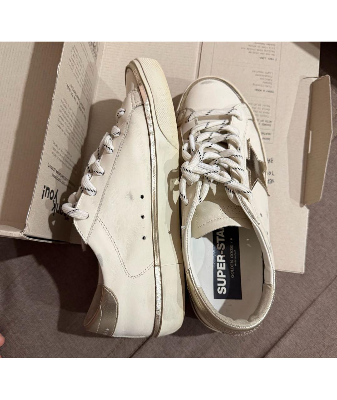 GOLDEN GOOSE DELUXE BRAND Белые кожаные кеды, фото 4