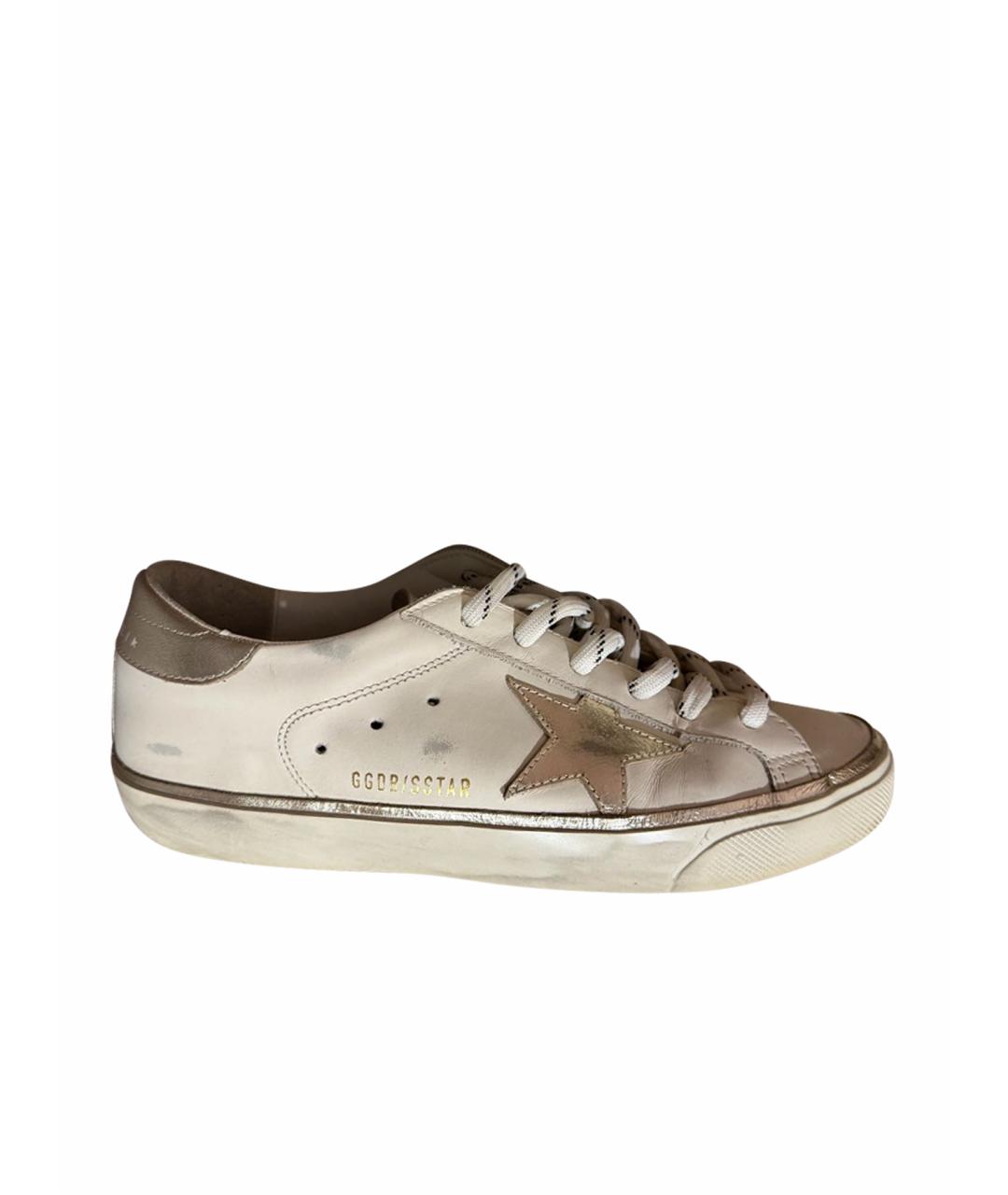 GOLDEN GOOSE DELUXE BRAND Белые кожаные кеды, фото 1