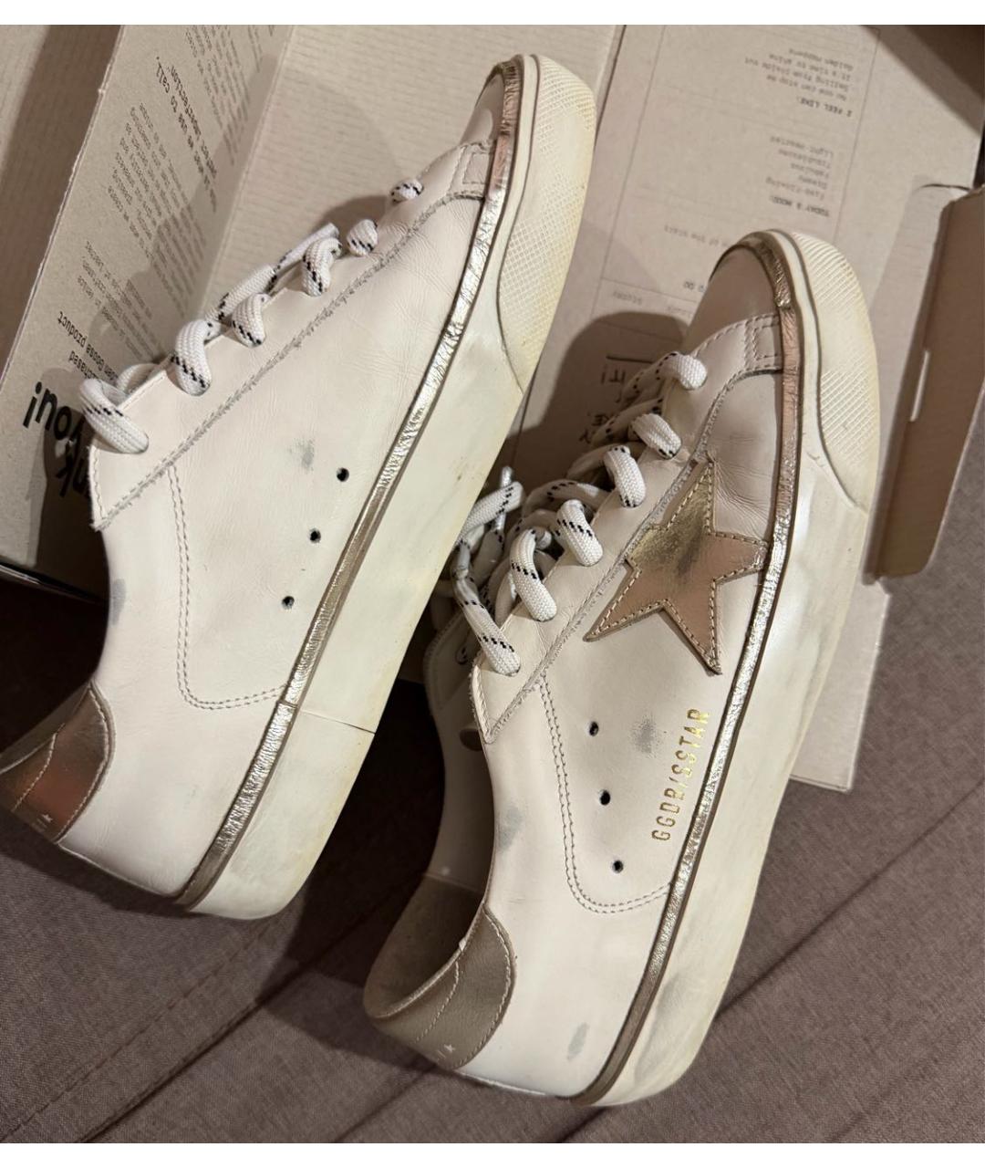 GOLDEN GOOSE DELUXE BRAND Белые кожаные кеды, фото 5