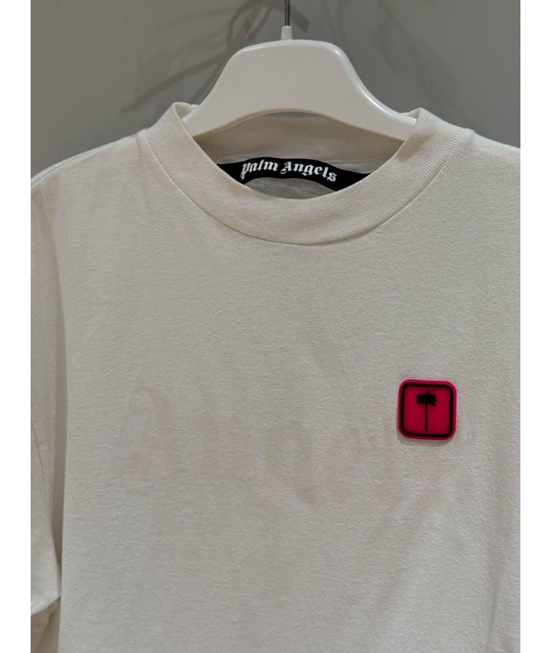 PALM ANGELS Белая хлопковая футболка, фото 2