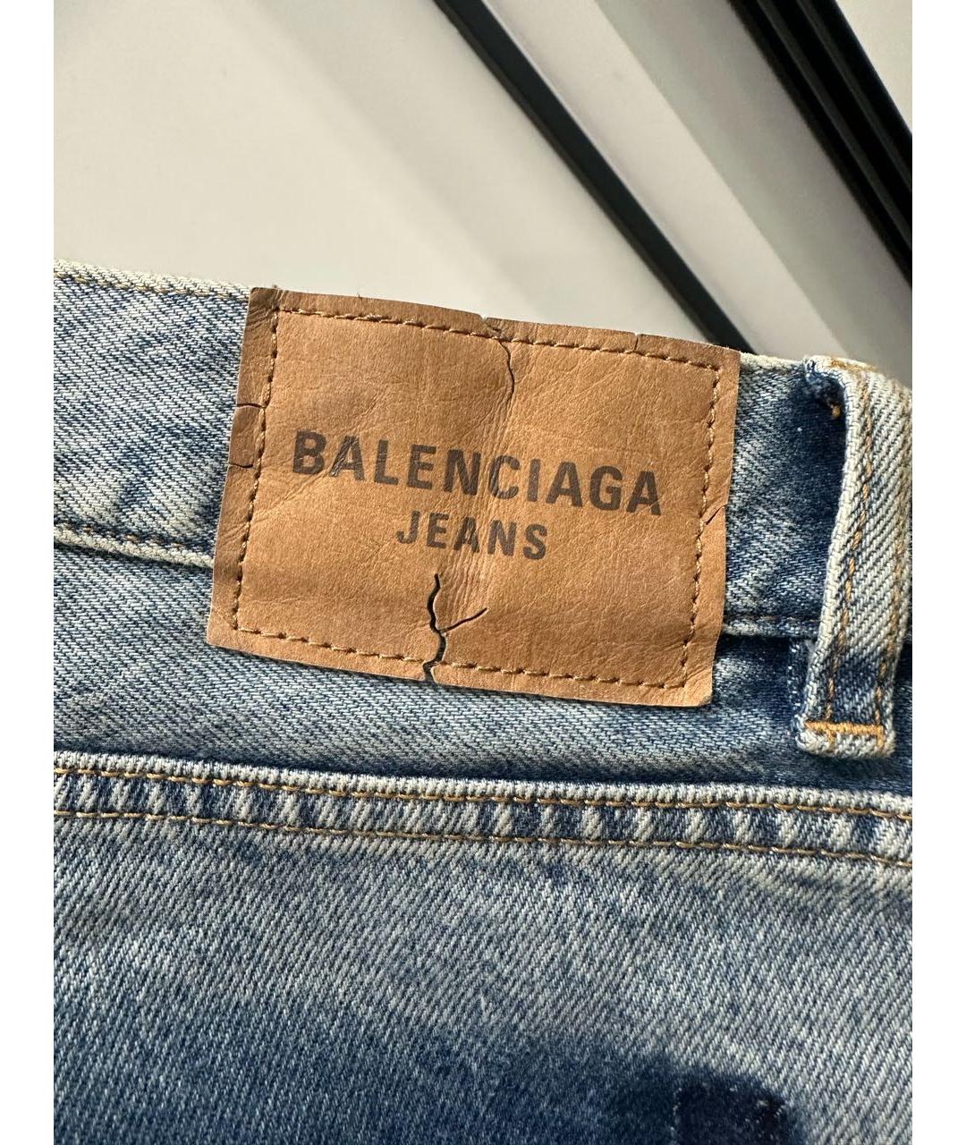 BALENCIAGA Синие хлопковые джинсы, фото 3