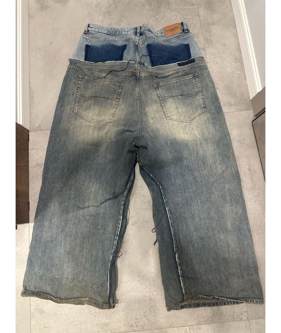 BALENCIAGA Синие хлопковые джинсы, фото 2