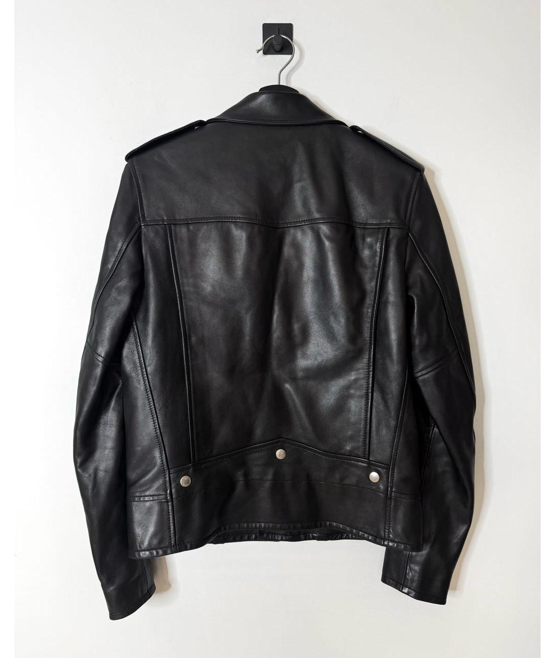 SAINT LAURENT Черная кожаная куртка, фото 3