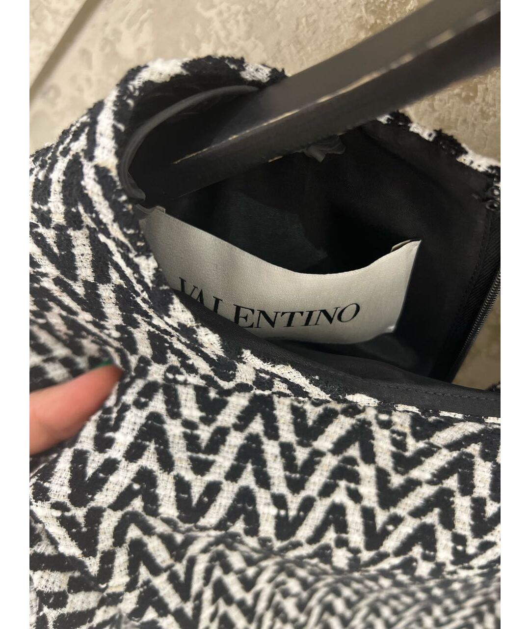 VALENTINO Черное хлопковое коктейльное платье, фото 3