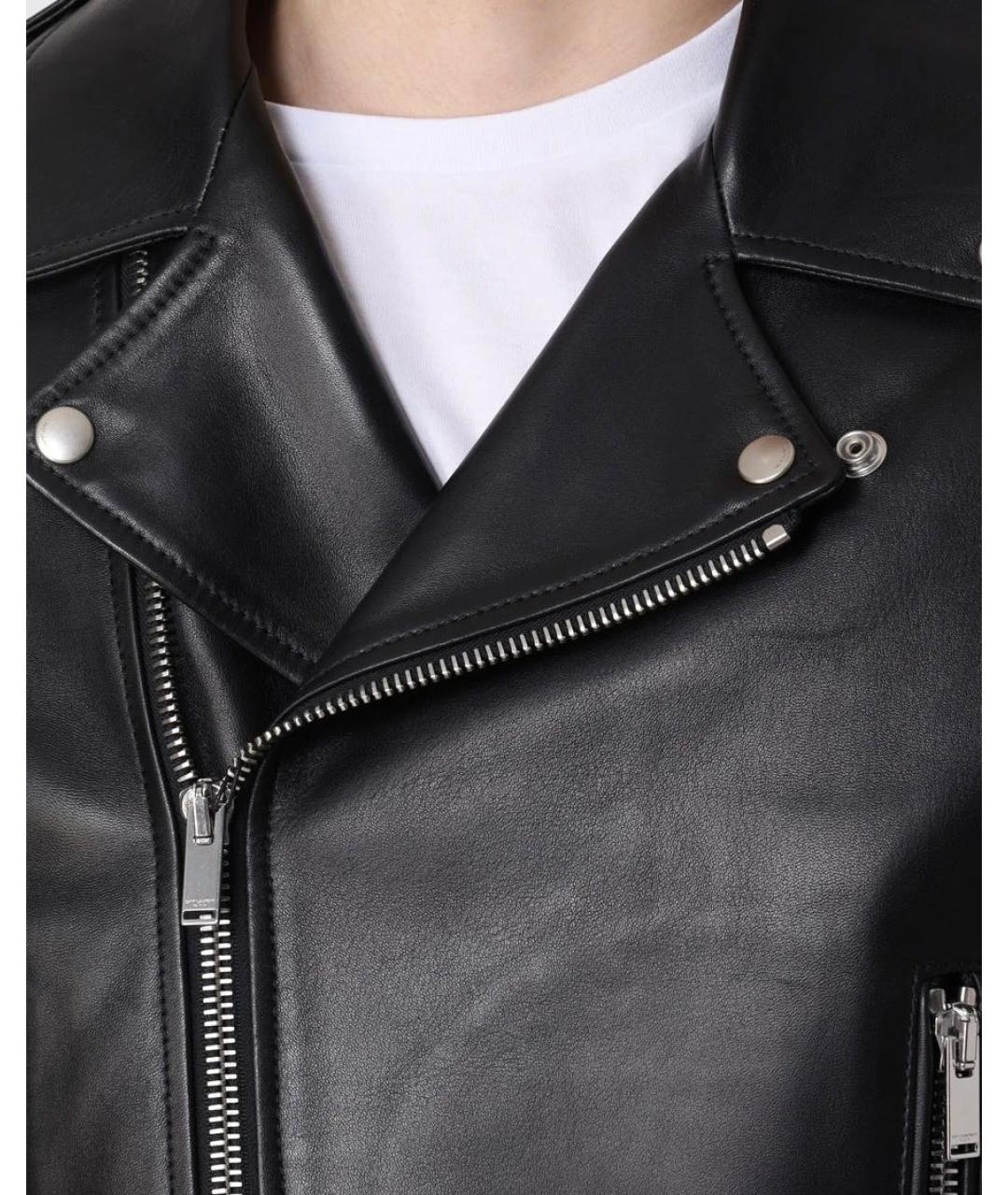 SAINT LAURENT Черная кожаная куртка, фото 5