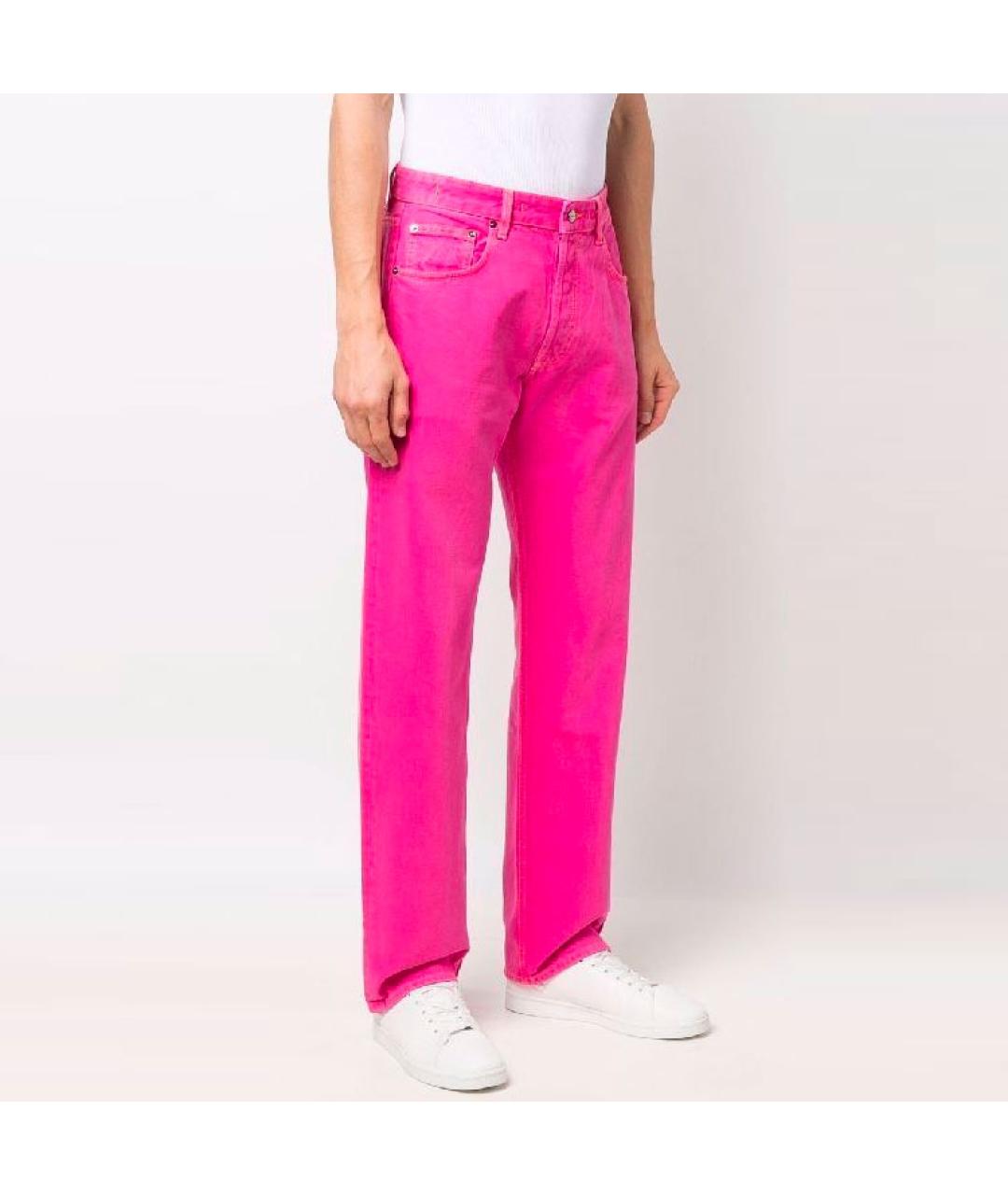 JACQUEMUS Розовые прямые джинсы, фото 4
