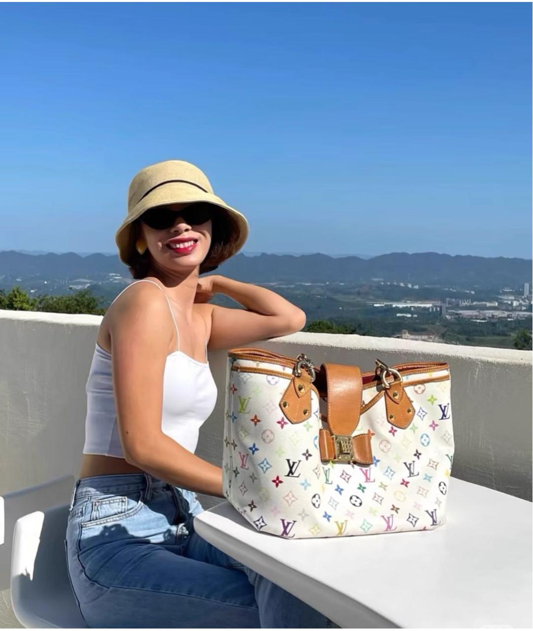 LOUIS VUITTON Белая сумка тоут, фото 3
