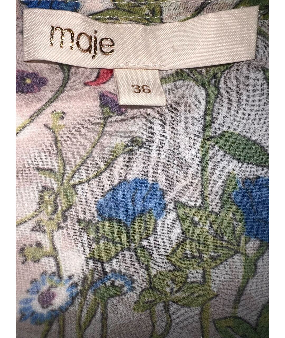 MAJE Мульти полиэстеровое повседневное платье, фото 6