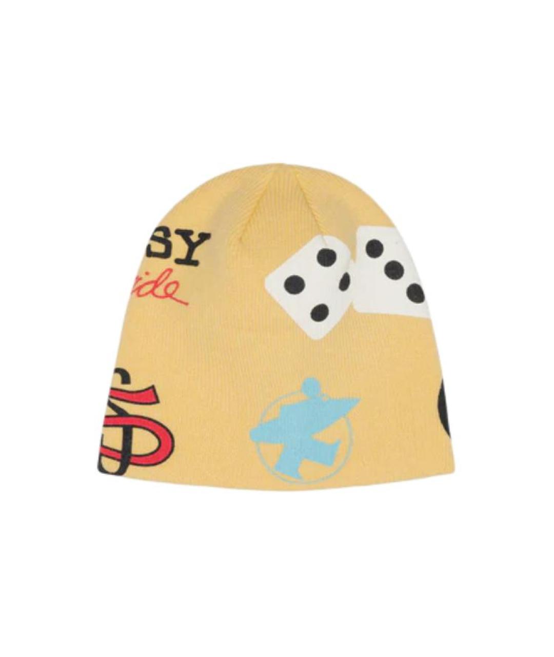 STUSSY Желтая шапка, фото 2