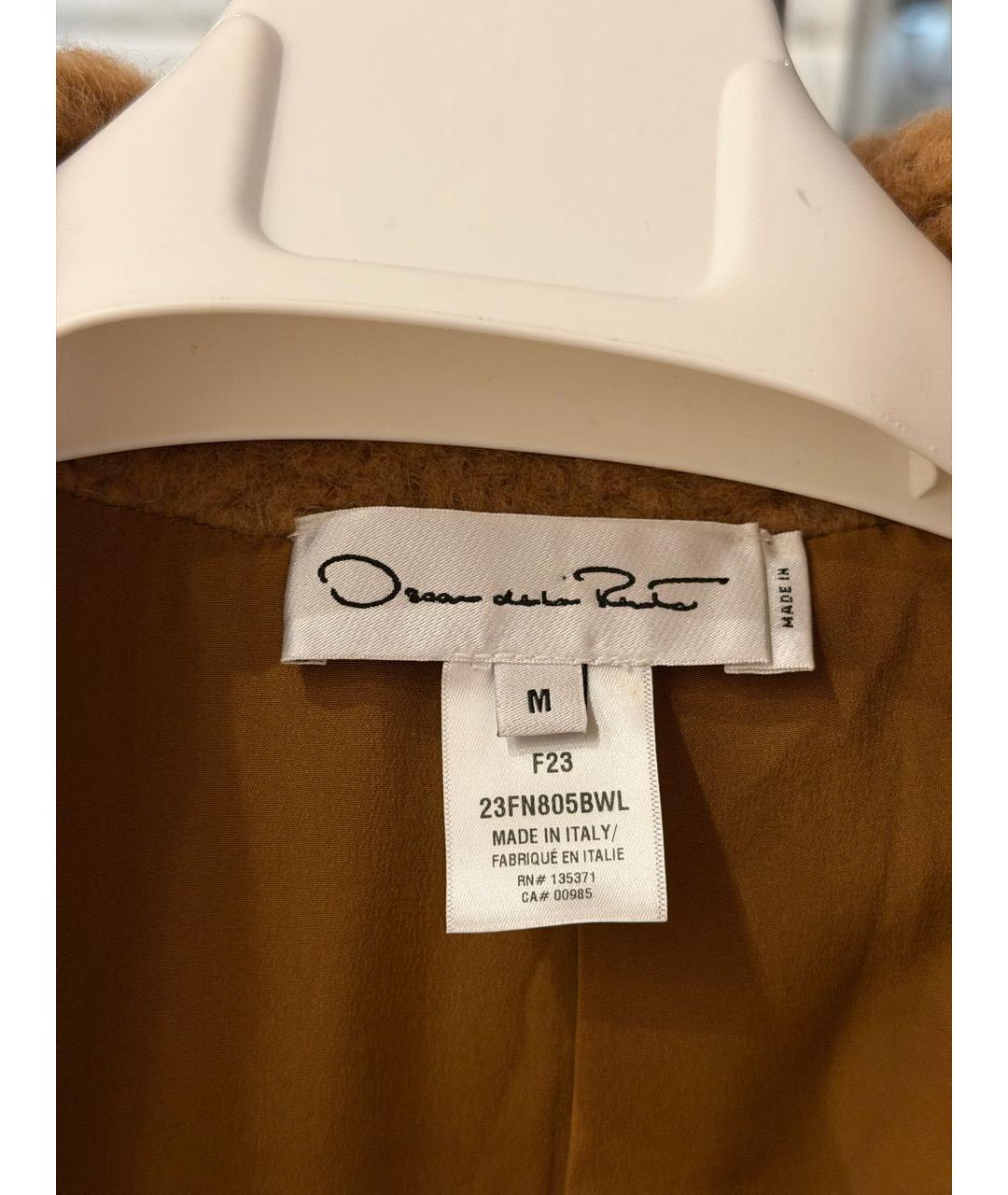 OSCAR DE LA RENTA Коричневое шерстяное пальто, фото 3