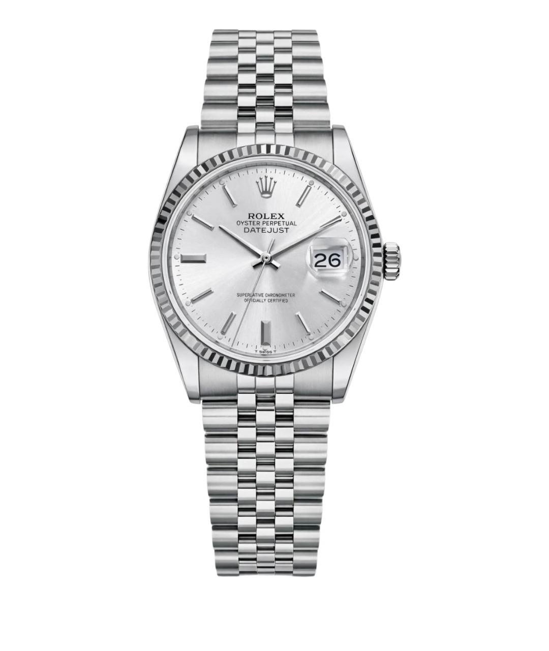 ROLEX Серебряные металлические часы, фото 1