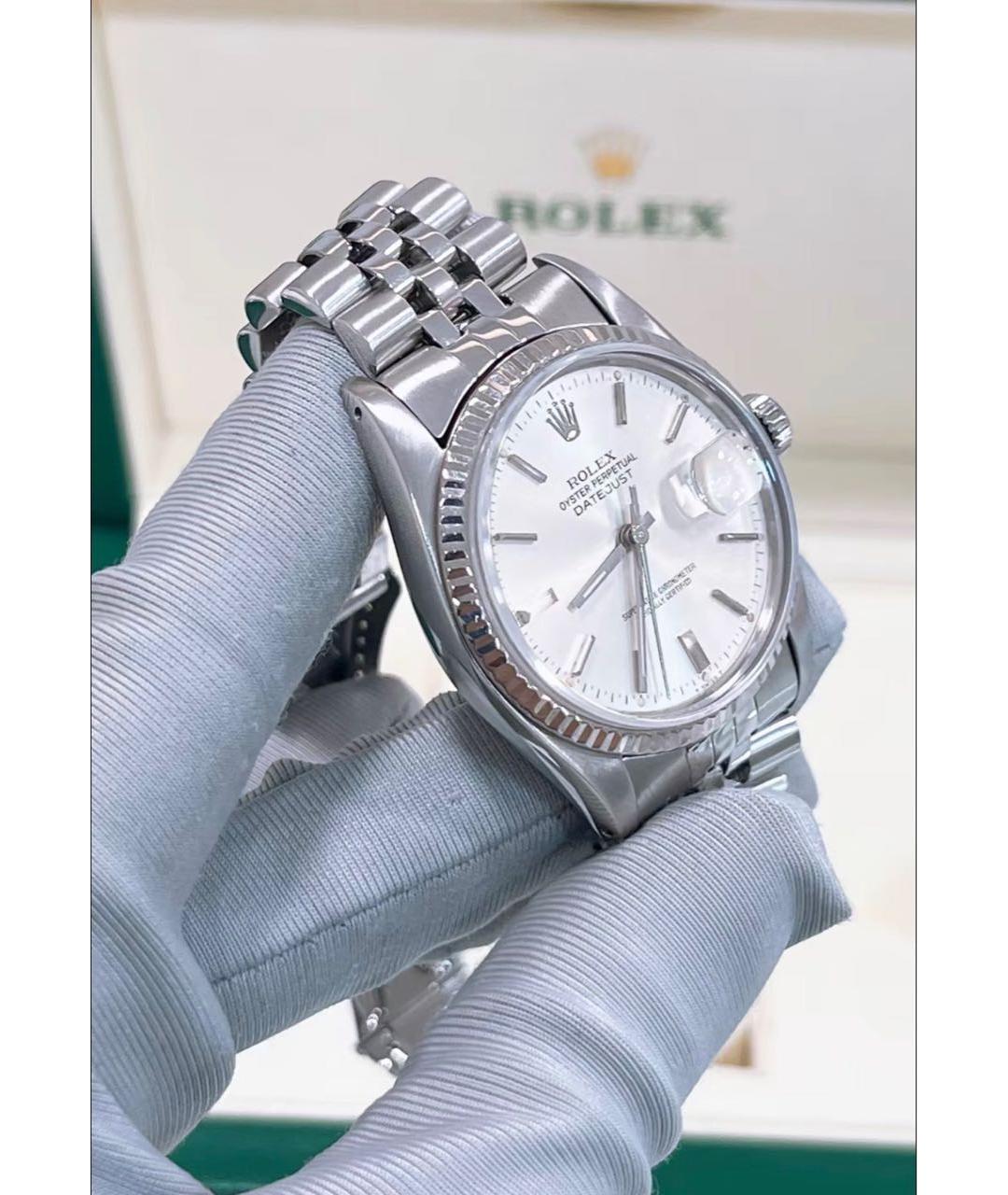 ROLEX Серебряные металлические часы, фото 6