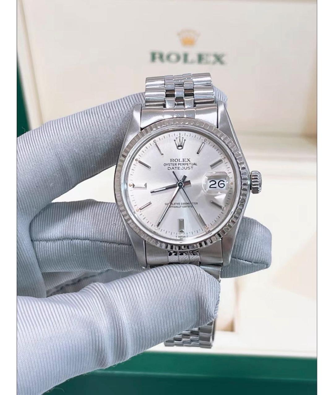 ROLEX Серебряные металлические часы, фото 5