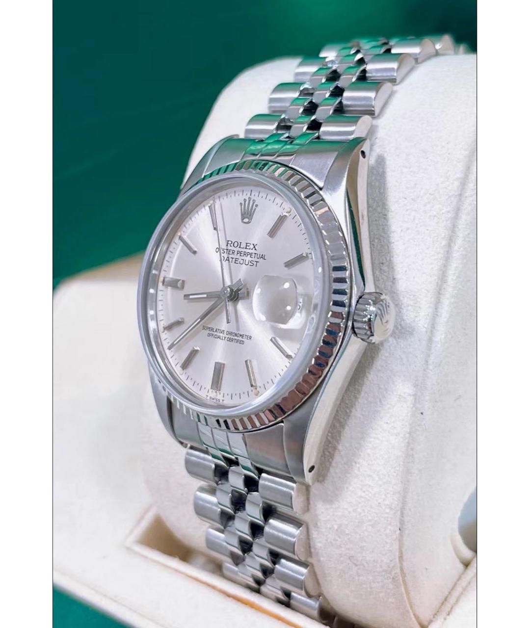 ROLEX Серебряные металлические часы, фото 4