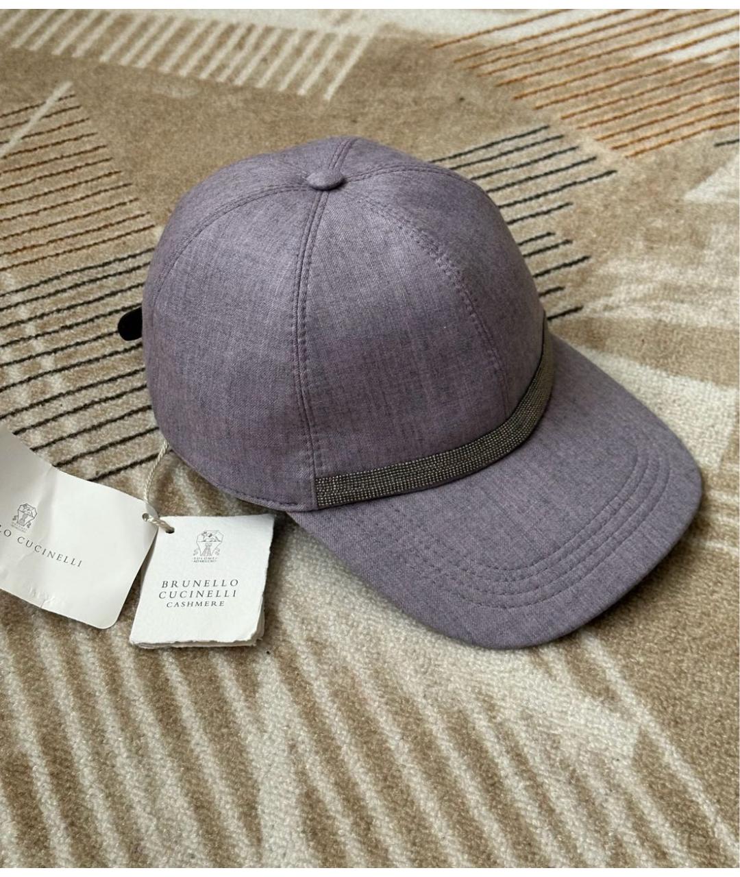 BRUNELLO CUCINELLI Фиолетовая шерстяная кепка, фото 3