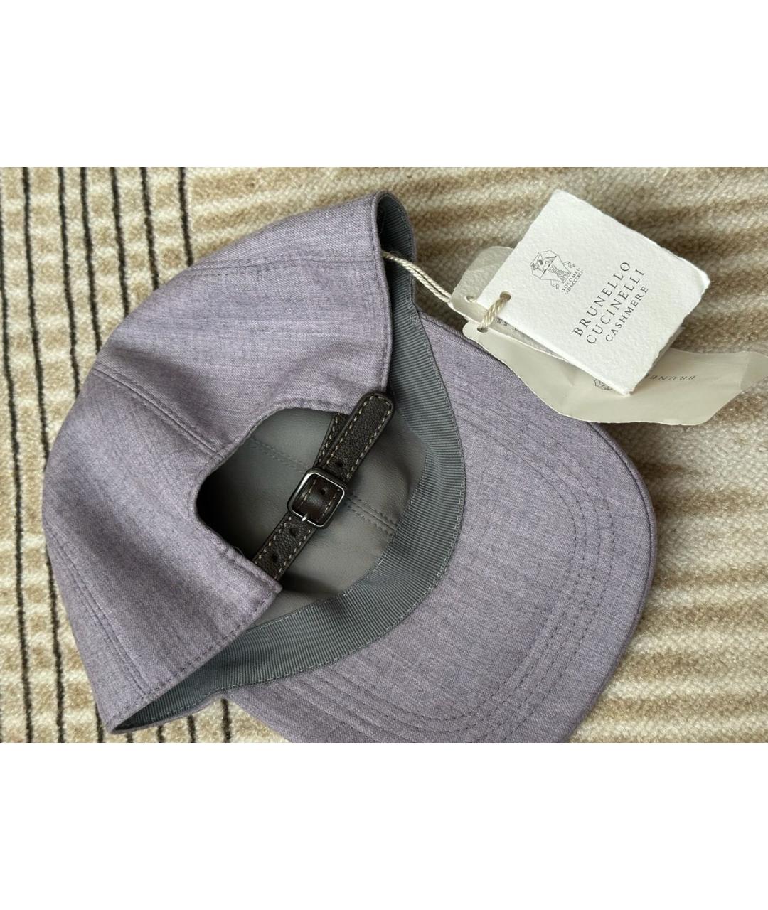 BRUNELLO CUCINELLI Фиолетовая шерстяная кепка, фото 4
