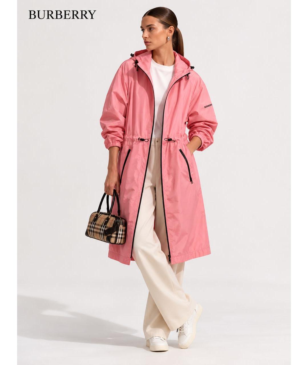 BURBERRY Розовый тренч/плащ, фото 3