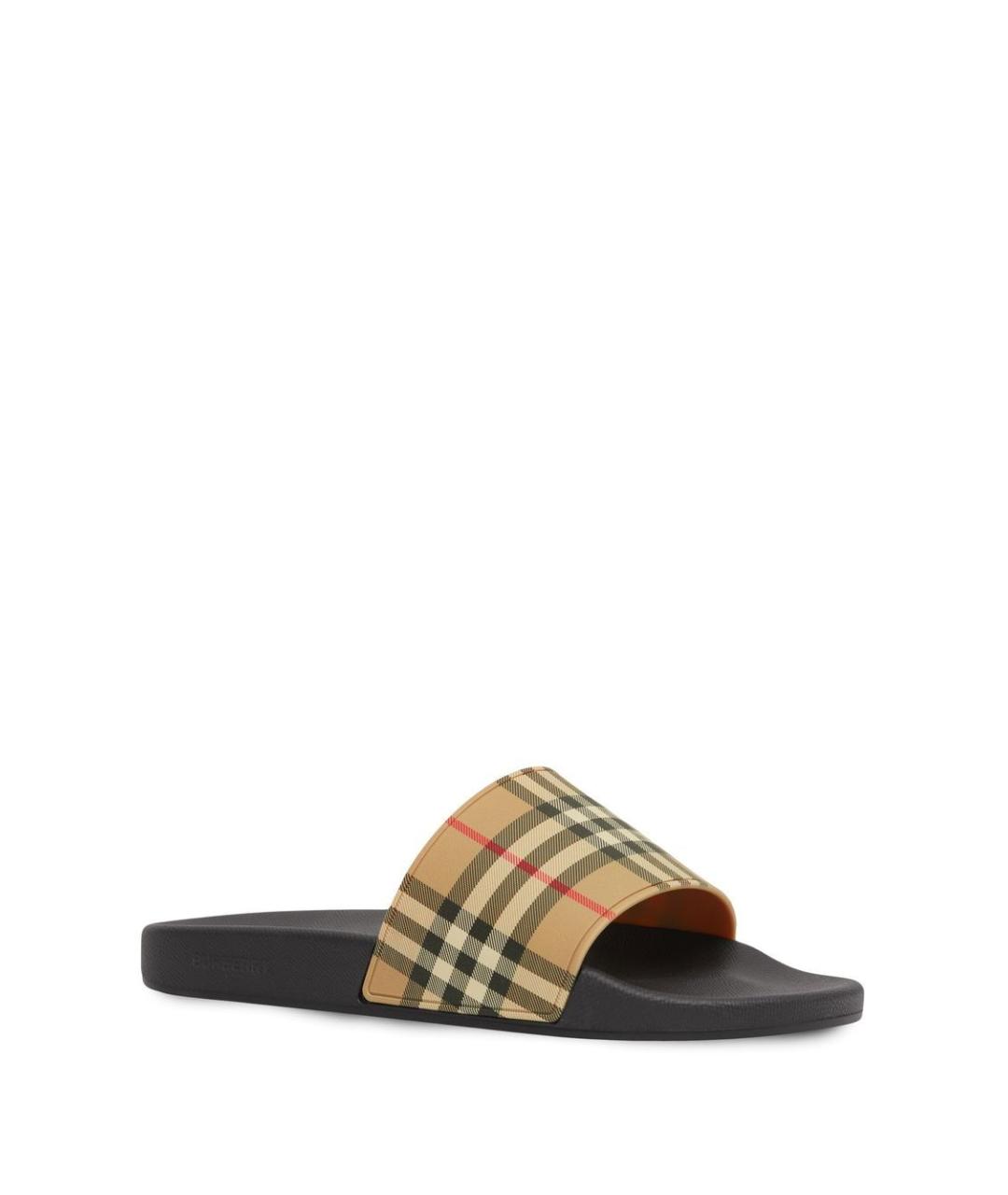 BURBERRY Мульти резиновые шлепанцы, фото 4