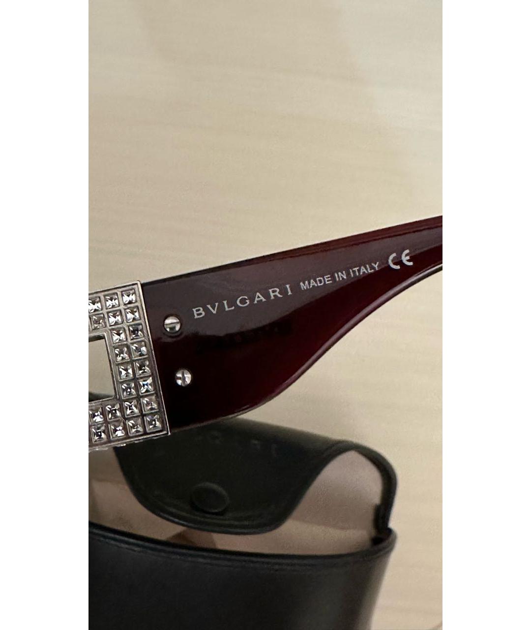 BVLGARI Коричневые пластиковые солнцезащитные очки, фото 3