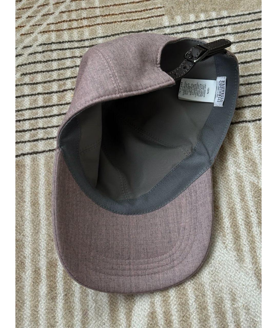BRUNELLO CUCINELLI Розовая шерстяная кепка, фото 8