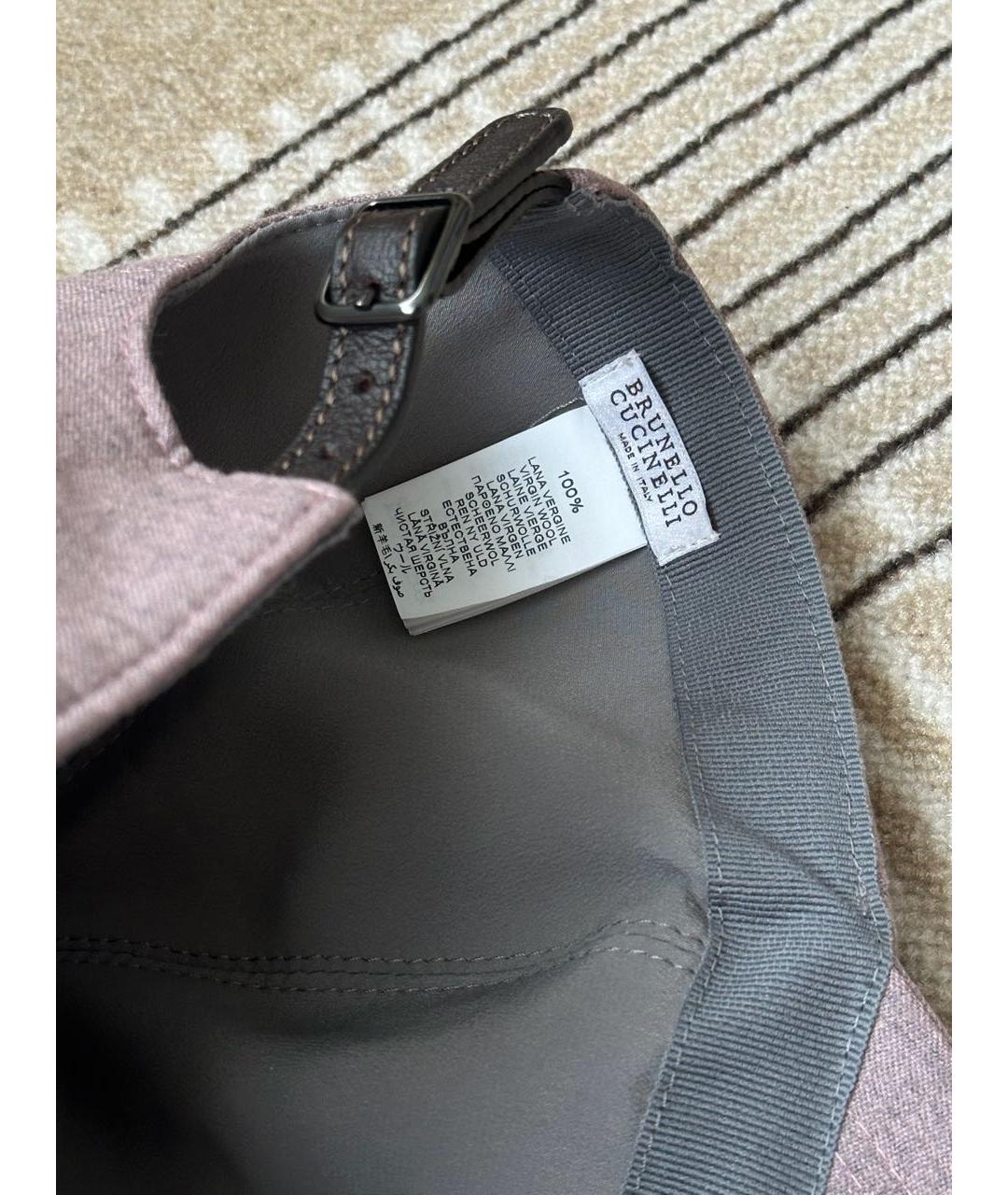 BRUNELLO CUCINELLI Розовая шерстяная кепка, фото 2