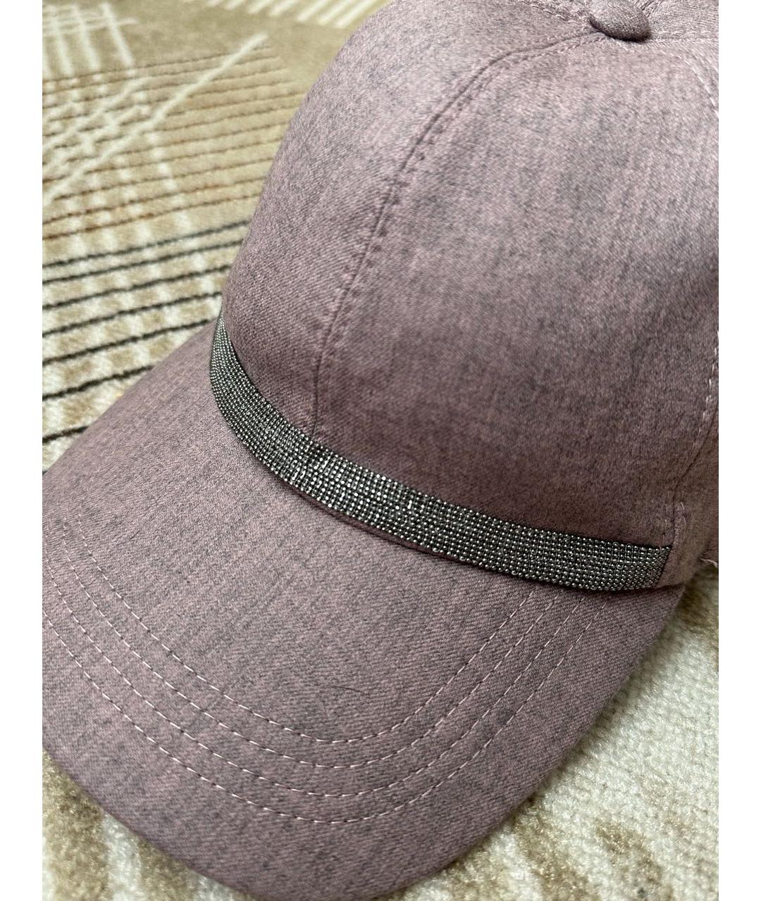 BRUNELLO CUCINELLI Розовая шерстяная кепка, фото 4