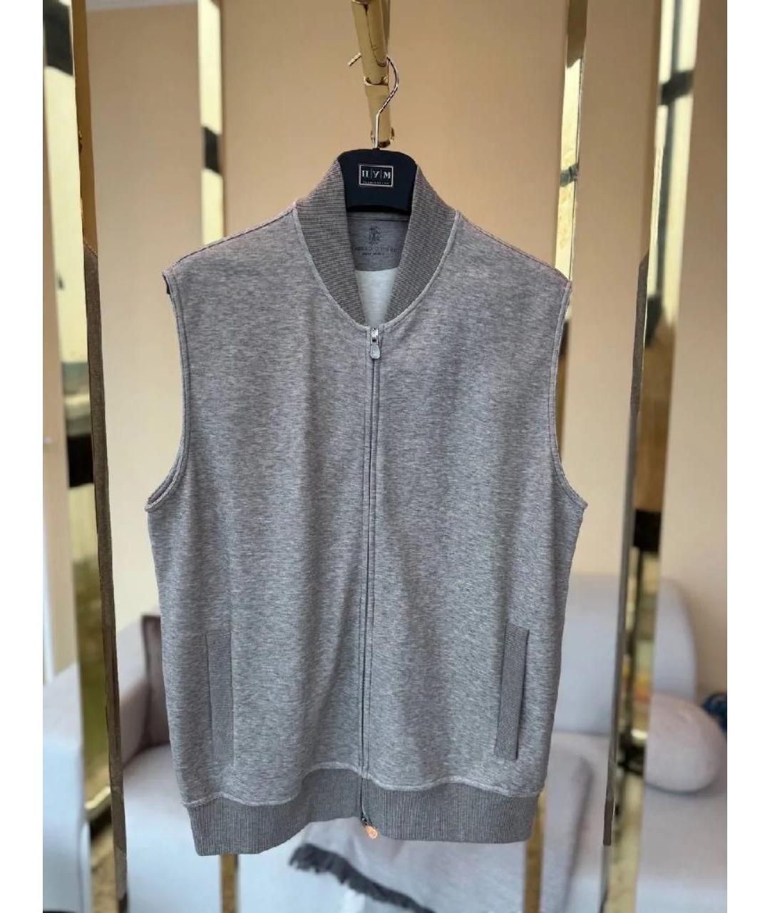 BRUNELLO CUCINELLI Серая жилетка, фото 8