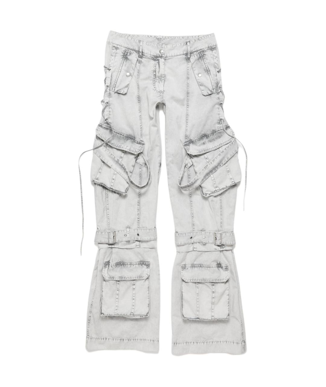ACNE STUDIOS Белые хлопковые прямые джинсы, фото 1