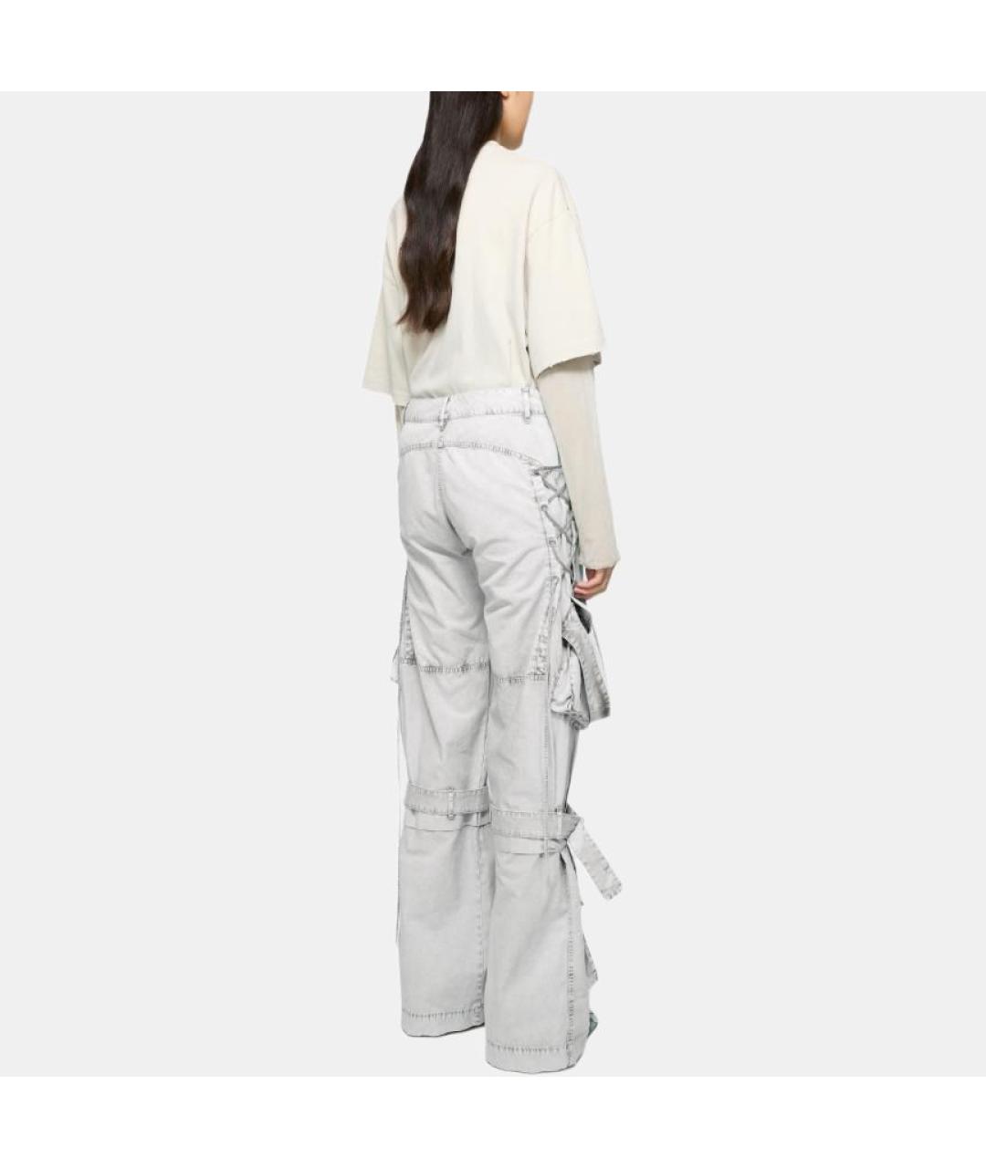 ACNE STUDIOS Белые хлопковые прямые джинсы, фото 5