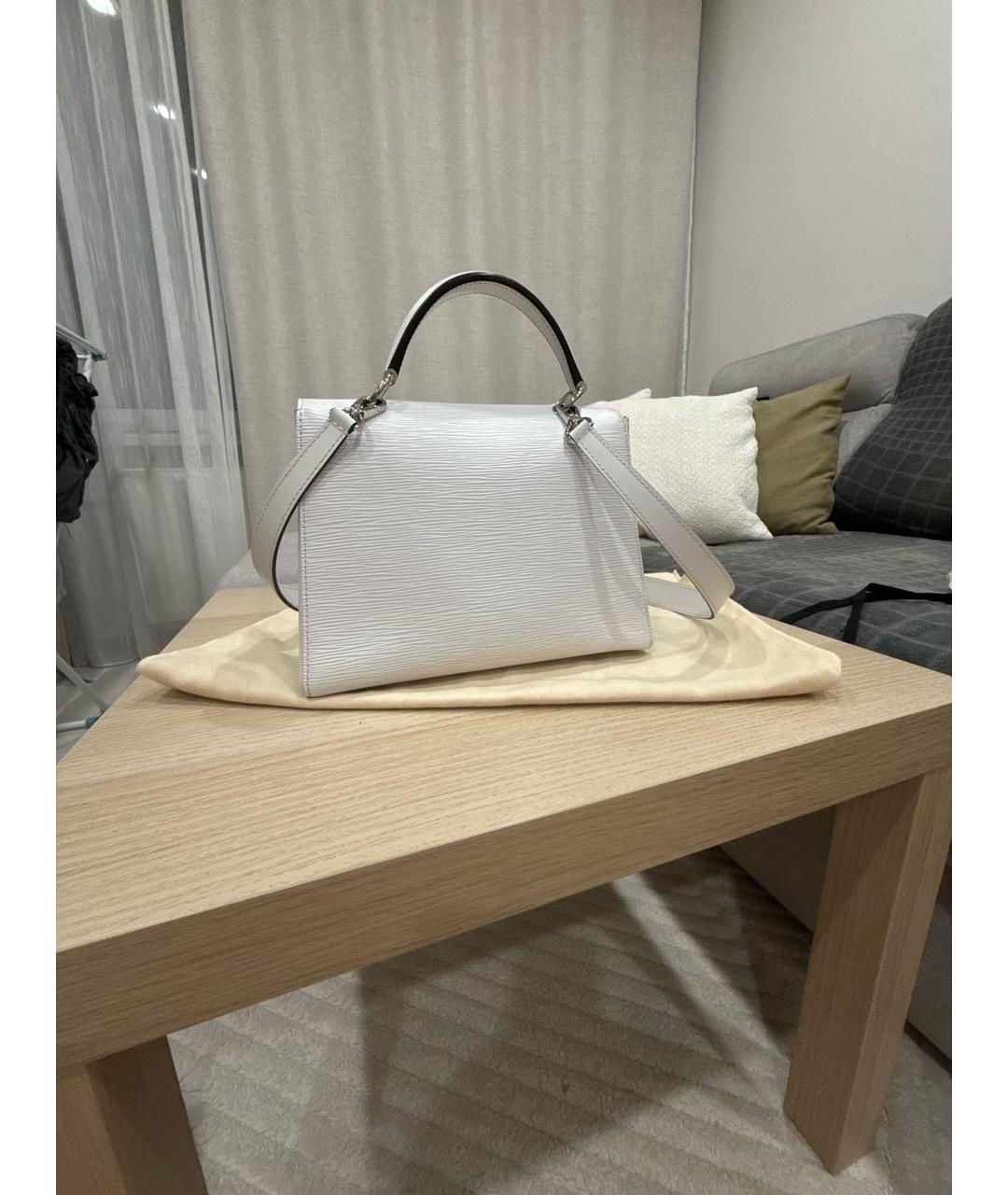 LOUIS VUITTON Белая кожаная сумка через плечо, фото 3