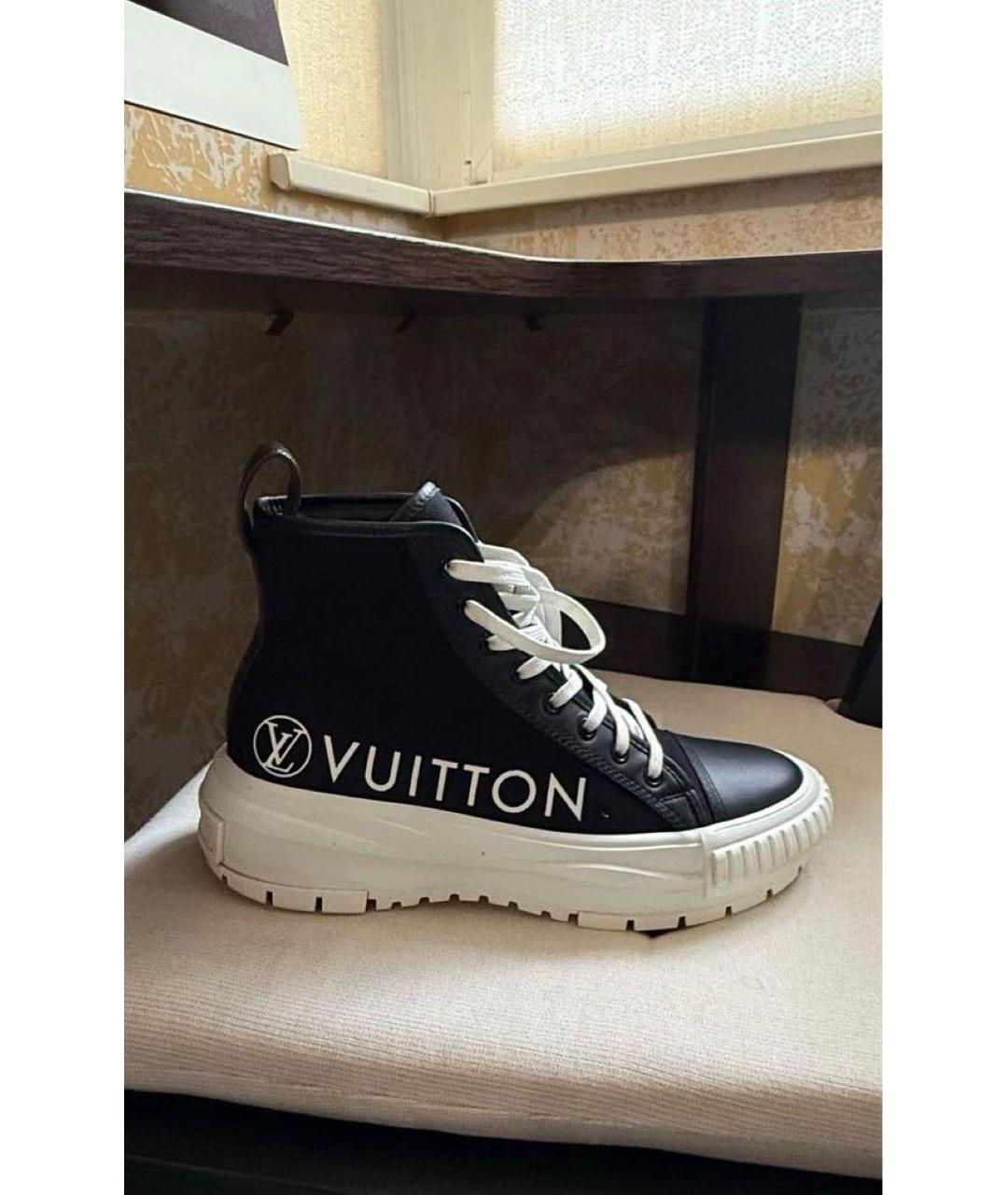LOUIS VUITTON Черные текстильные кеды, фото 5