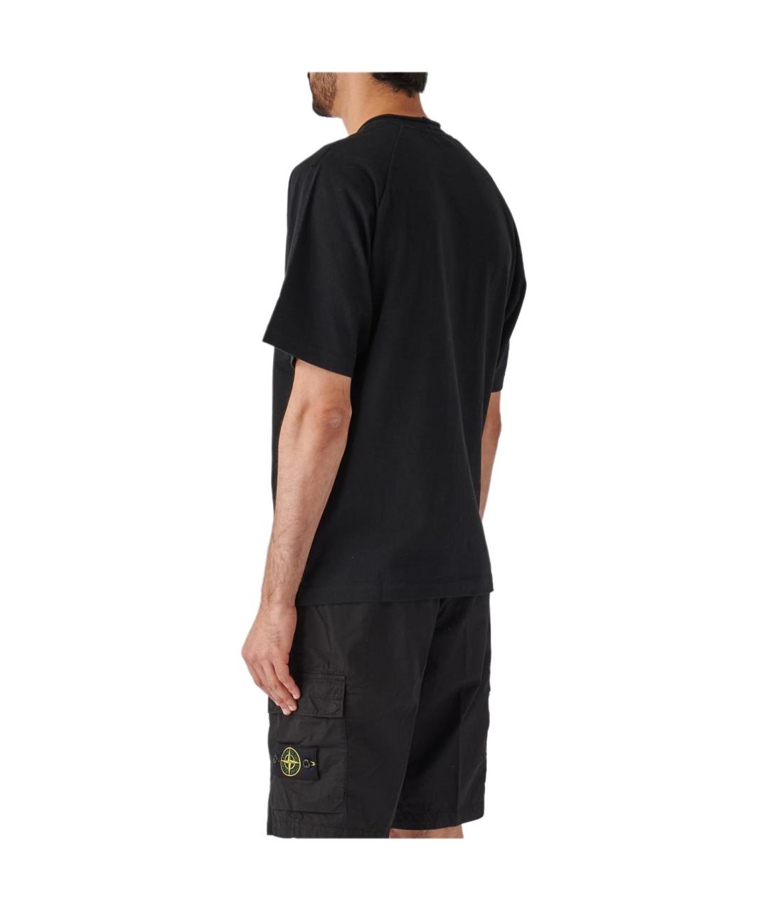 STONE ISLAND Черная футболка, фото 2