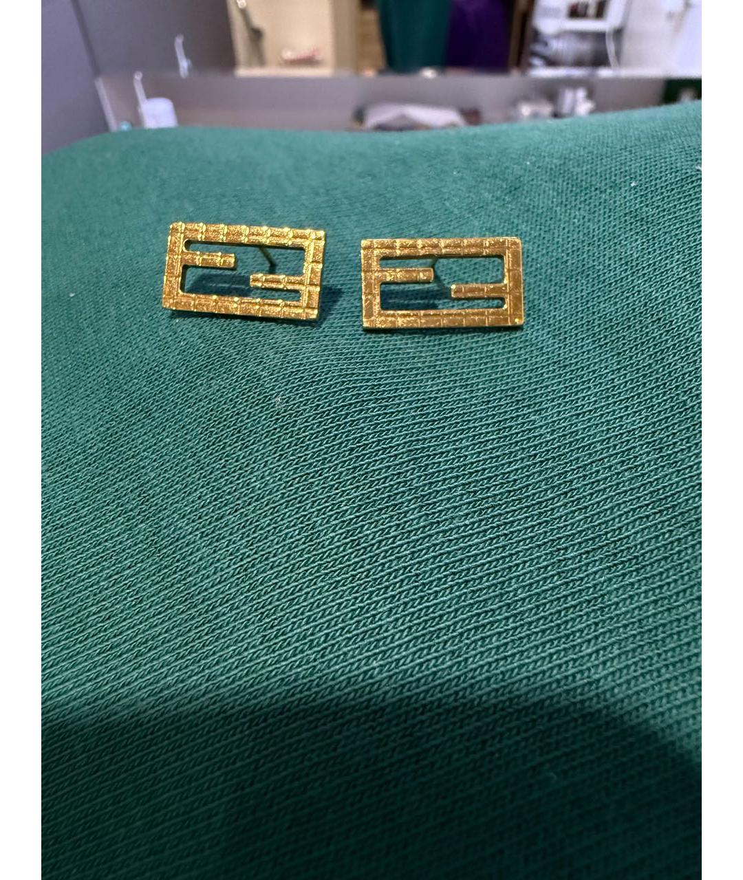FENDI Золотые серьги, фото 7