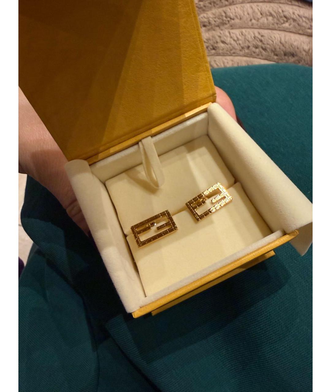 FENDI Золотые серьги, фото 5