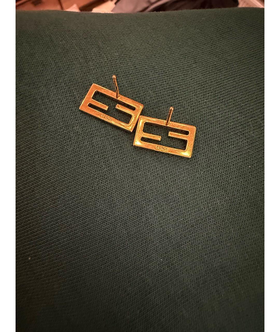 FENDI Золотые серьги, фото 2