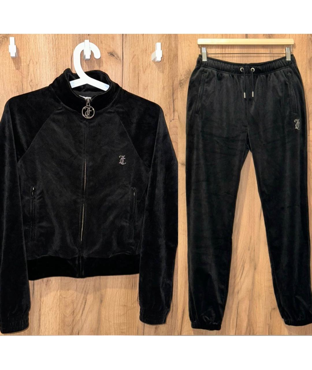 JUICY COUTURE Черный велюровый костюм с брюками, фото 9