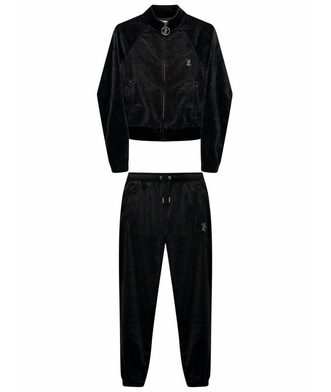 JUICY COUTURE Черный велюровый костюм с брюками, фото 1