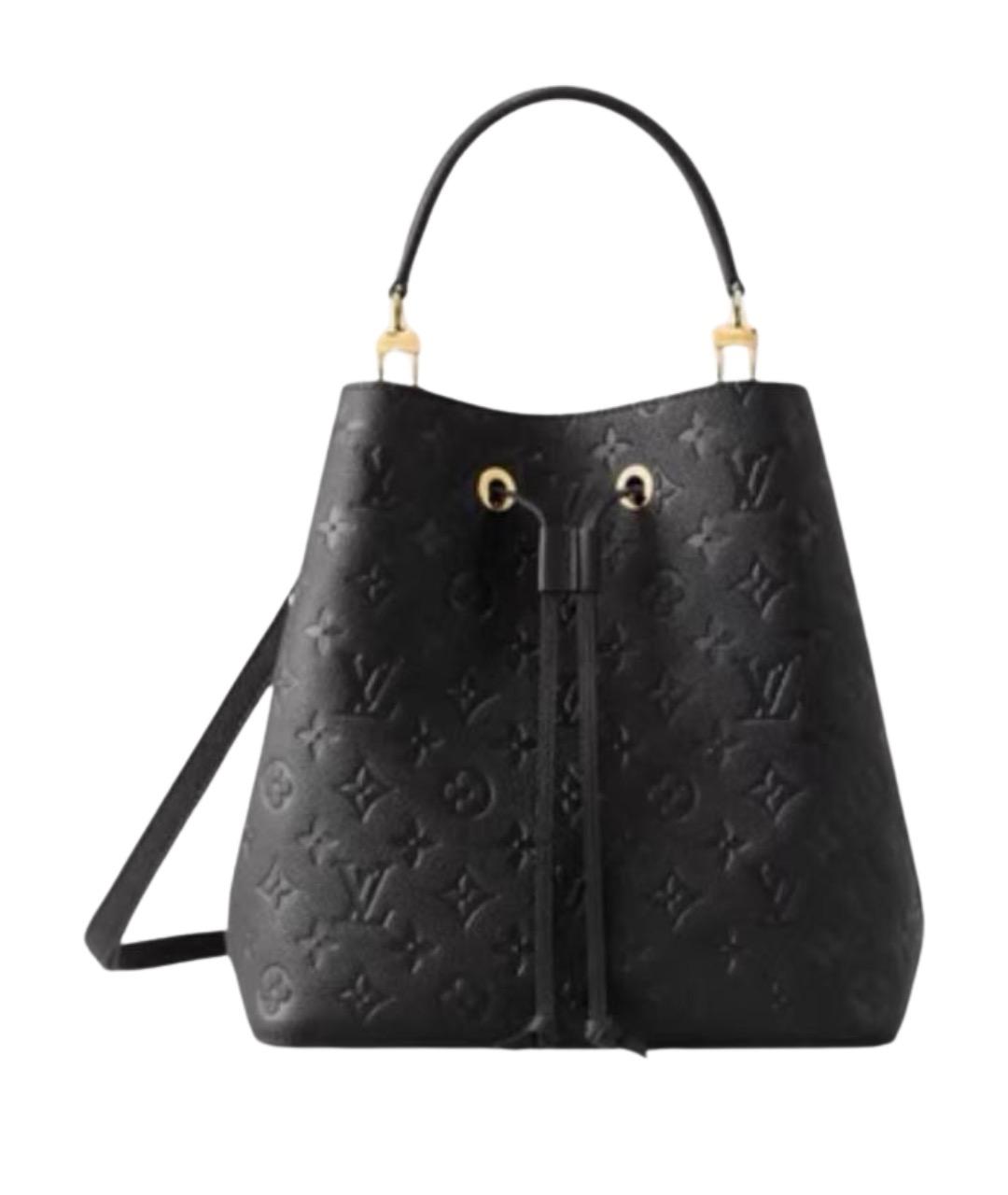 LOUIS VUITTON Черная кожаная сумка через плечо, фото 1