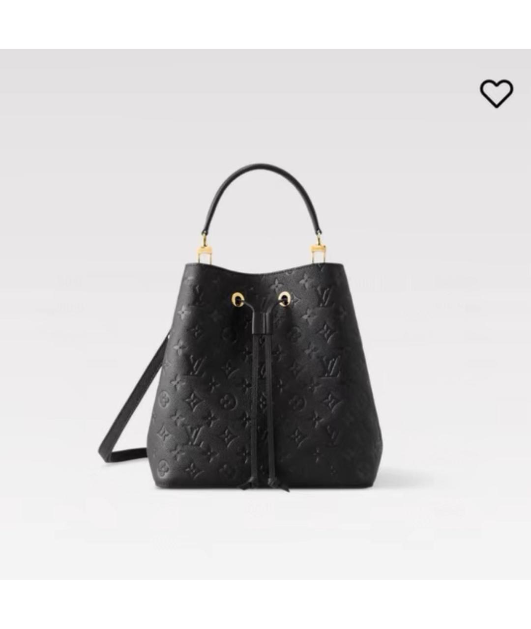 LOUIS VUITTON Черная кожаная сумка через плечо, фото 7