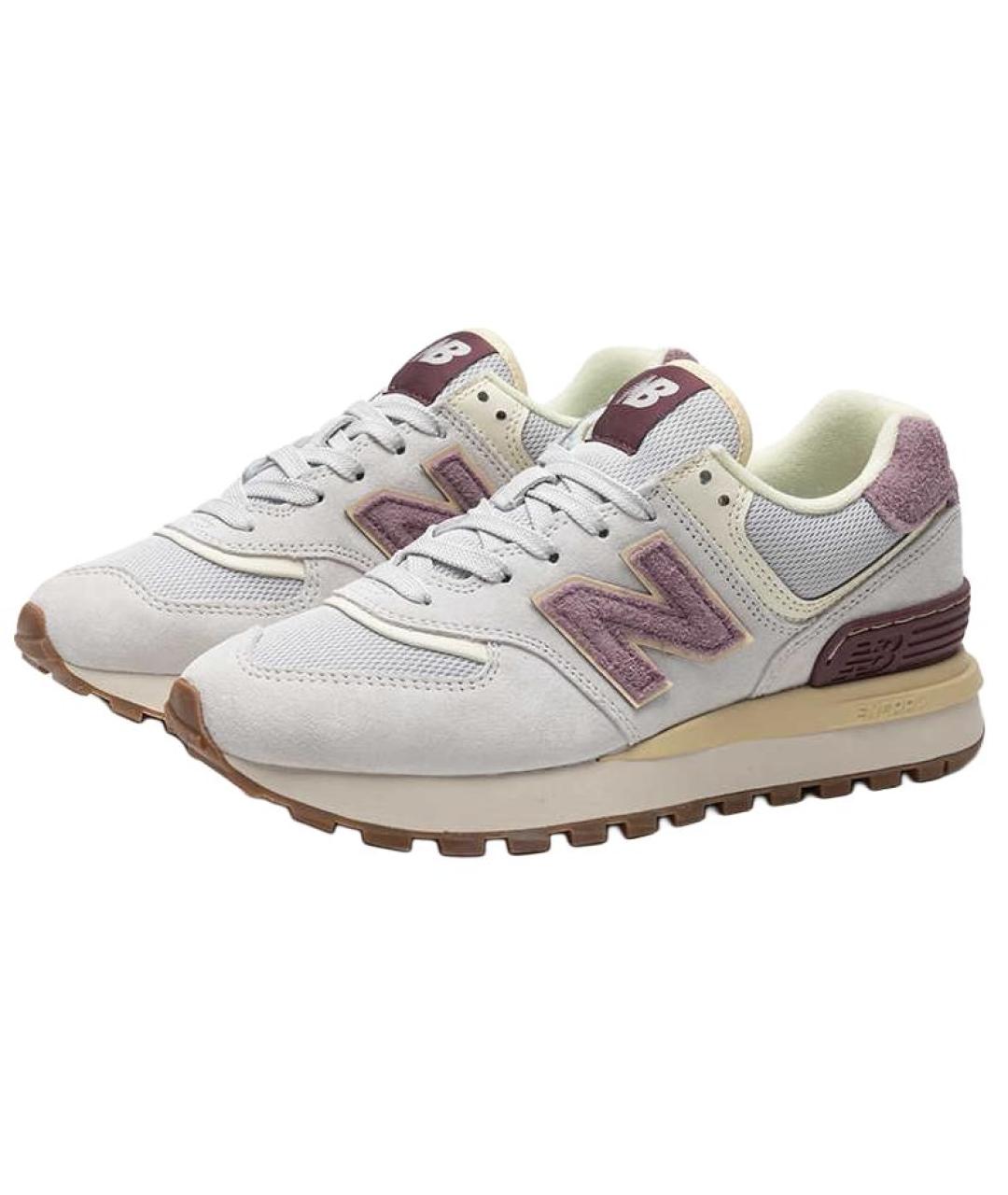 NEW BALANCE Серые замшевые кроссовки, фото 3